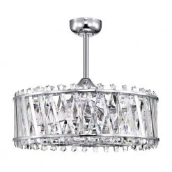 Quara 26 in. 6-Light Indoor Chrome Finish Ceiling Fan with Light Kit by Warehouse of Tiffany -Warehouse of Tiffany Shop chrome warehouse of tiffany ceiling fans with lights dw01w54cr 1f 1000