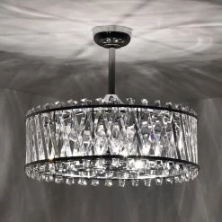 Quara 26 in. 6-Light Indoor Chrome Finish Ceiling Fan with Light Kit by Warehouse of Tiffany -Warehouse of Tiffany Shop chrome warehouse of tiffany ceiling fans with lights dw01w54cr c3 1000