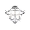 Karl 15 in. 3-Light Indoor Chrome Semi-Flush Mount Ceiling Light with Light Kit by Warehouse of Tiffany -Warehouse of Tiffany Shop chrome warehouse of tiffany chandeliers cm213 3ch 64 1000