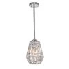 Trazi 8 in. 1-Light Indoor Chrome Finish Pendant Chandelier by Warehouse of Tiffany -Warehouse of Tiffany Shop chrome warehouse of tiffany chandeliers hm115 1 64 1000