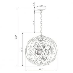 Luna 19 in. 1-Light Indoor Chrome Chandelier with Light Kit by Warehouse of Tiffany -Warehouse of Tiffany Shop chrome warehouse of tiffany chandeliers hm234 1ch 4f 1000