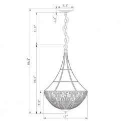 Julia 15 in. 3-Light Indoor Chrome Chandelier with Light Kit by Warehouse of Tiffany -Warehouse of Tiffany Shop chrome warehouse of tiffany chandeliers hm8370ch 3a 4f 1000