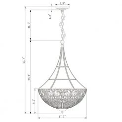 Julio 18 in. 4-Light Indoor Chrome Chandelier with Light Kit by Warehouse of Tiffany -Warehouse of Tiffany Shop chrome warehouse of tiffany chandeliers hm8370ch 4a 4f 1000