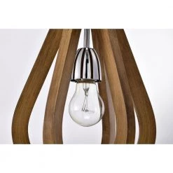 Vissente 8 in. 1-Light Indoor Chrome and Faux Wood Grain Lantern Pendant Ceiling Light by Warehouse of Tiffany -Warehouse of Tiffany Shop chrome warehouse of tiffany chandeliers imp808b 1 44 1000