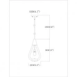 Vissente 8 in. 1-Light Indoor Chrome and Faux Wood Grain Lantern Pendant Ceiling Light by Warehouse of Tiffany -Warehouse of Tiffany Shop chrome warehouse of tiffany chandeliers imp808b 1 76 1000
