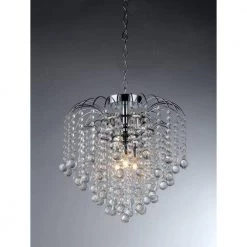 Candace 4-Light Crystal Chrome Chandelier by Warehouse of Tiffany