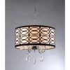 Olga 4-Light Chrome Crystal Ceiling Chandelier with Fabric Shade by Warehouse of Tiffany -Warehouse of Tiffany Shop chrome warehouse of tiffany chandeliers rl4825 64 1000