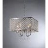 Zarah 4-Light Chrome Crystal Chandelier with Shade by Warehouse of Tiffany -Warehouse of Tiffany Shop chrome warehouse of tiffany chandeliers rl5623 64 1000