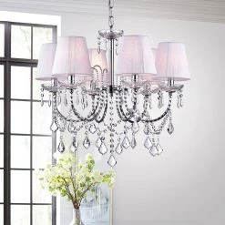 Eros 21 in. 6-Light Indoor Chrome Chandelier with Light Kit by Warehouse of Tiffany 7 Eros 21 in. 6-Light Indoor Chrome Chandelier with Light Kit by Warehouse of Tiffany -Warehouse of Tiffany Shop chrome warehouse of tiffany chandeliers rl7927w 6 31 1000