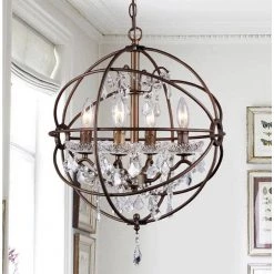 Edwards 17 in. 4-Light Indoor Chrome Finish Chandelier with Light Kit by Warehouse of Tiffany -Warehouse of Tiffany Shop chrome warehouse of tiffany chandeliers rl8049 16ab c3 1000