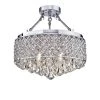 Viola 15 in. 4-Light Indoor Chrome Semi-Flush Mount Chandelier with Light Kit by Warehouse of Tiffany -Warehouse of Tiffany Shop chrome warehouse of tiffany chandeliers rl8161sch 64 1000