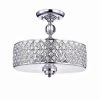 Dyesta 15 in. 3-Light Indoor Chrome Semi-Flush Mount Chandelier with Light Kit by Warehouse of Tiffany -Warehouse of Tiffany Shop chrome warehouse of tiffany chandeliers rl8190ch 64 1000