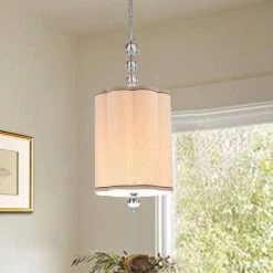 Natch 15 in. 4-Light Indoor Chrome Pendant Lamp with Light Kit by Warehouse of Tiffany -Warehouse of Tiffany Shop chrome warehouse of tiffany chandeliers rl8215s 31 1000