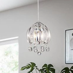 Deanna 1-Light Chrome Pendant by Warehouse of Tiffany -Warehouse of Tiffany Shop chrome warehouse of tiffany chandeliers rl8313ch 4f 1000