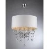 Camilla 6-Light Chrome Crystal Chandelier with Fabric Shade by Warehouse of Tiffany