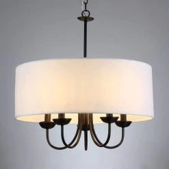 Gwenevere 22 in. 5-Light Indoor Chrome Chandelier with Light Kit by Warehouse of Tiffany