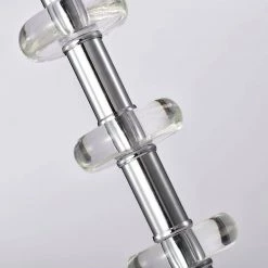 Anisah 27 in. 1-Light Indoor Chrome Table Lamp with Light Kit by Warehouse of Tiffany -Warehouse of Tiffany Shop chrome warehouse of tiffany desk lamps mt55 1 44 1000