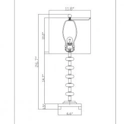 Anisah 27 in. 1-Light Indoor Chrome Table Lamp with Light Kit by Warehouse of Tiffany -Warehouse of Tiffany Shop chrome warehouse of tiffany desk lamps mt55 1 4f 1000