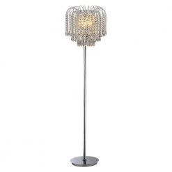 Xyrisse 6 in. 4-Light Chrome Indoor Floor Lamp with Light Kit by Warehouse of Tiffany