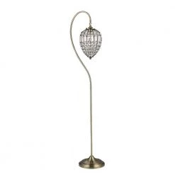 Nayda 13 in. 1-Light Chrome Indoor Floor Lamp with Light Kit by Warehouse of Tiffany