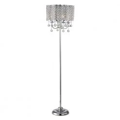 Ernest 64 in. 4-Light Chrome Indoor Floor Lamp with Light Kit by Warehouse of Tiffany