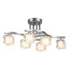 Delphina 6-Light Chrome Semi-Flushmount Light with Clear Glass Shade by Warehouse of Tiffany -Warehouse of Tiffany Shop chrome warehouse of tiffany flush mount lights c190096 64 1000