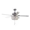 Silver 49.2 in. Indoor Chrome Finsh Hand Pull Chain Ceiling Fan with Light Kit by Warehouse of Tiffany -Warehouse of Tiffany Shop chrome warehouse of tiffany flush mount lights cfl 8110cha 64 1000