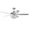 Makore 52 in. Indoor Chrome Finsh Remote Controlled Ceiling Fan with Light Kit by Warehouse of Tiffany -Warehouse of Tiffany Shop chrome warehouse of tiffany flush mount lights cfl 8366remo ch 64 1000