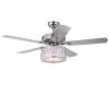 Swerl 52 in. Chrome Indoor Remote Controlled Ceiling Fan with Light Kit by Warehouse of Tiffany -Warehouse of Tiffany Shop chrome warehouse of tiffany flush mount lights cfl 8403remo ch 64 1000