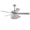 Rexen 52 in. Indoor Chrome Finsh Remote Controlled Ceiling Fan with Light Kit by Warehouse of Tiffany -Warehouse of Tiffany Shop chrome warehouse of tiffany flush mount lights cfl 8409remo ch 64 1000