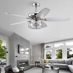 Chi 52 in. Indoor Chrome Finsh Remote Controlled Ceiling Fan with Light Kit by Warehouse of Tiffany 9 Chi 52 in. Indoor Chrome Finsh Remote Controlled Ceiling Fan with Light Kit by Warehouse of Tiffany -Warehouse of Tiffany Shop chrome warehouse of tiffany flush mount lights cfl 8434remo ch 31 1000