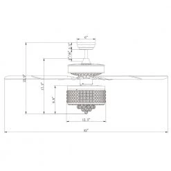 Canohr 52 in. Indoor Chrome Finsh Remote Controlled Ceiling Fan with Light Kit by Warehouse of Tiffany -Warehouse of Tiffany Shop chrome warehouse of tiffany flush mount lights cfl 8442remo ch 4f 1000