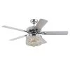 Canohr 52 in. Indoor Chrome Finsh Remote Controlled Ceiling Fan with Light Kit by Warehouse of Tiffany