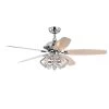 Magee 52 in. Indoor Chrome Finsh Remote Controlled Ceiling Fan with Light Kit by Warehouse of Tiffany -Warehouse of Tiffany Shop chrome warehouse of tiffany flush mount lights cfl 8453remo ch 64 1000