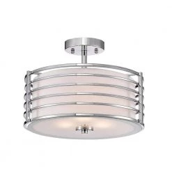 Edwin 14 in. 3-Light Indoor Chrome Chandelier with Light Kit by Warehouse of Tiffany