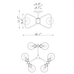 Elaina 12 in. 6-Light Chrome Indoor Semi-Flush Mount Light with Light Kit by Warehouse of Tiffany 12 Elaina 12 in. 6-Light Chrome Indoor Semi-Flush Mount Light with Light Kit by Warehouse of Tiffany -Warehouse of Tiffany Shop chrome warehouse of tiffany flush mount lights mx45 6ch 44 1000