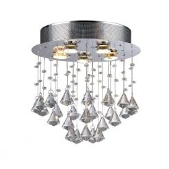 Catherine 5-Light Crystal Chrome Ceiling Lamp by Warehouse of Tiffany -Warehouse of Tiffany Shop chrome warehouse of tiffany flush mount lights rl6044 c3 1000