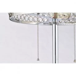 Julianna 12 in. 2-Light Indoor Chrome Finish Table Lamp with Light Kit by Warehouse of Tiffany -Warehouse of Tiffany Shop chrome warehouse of tiffany table lamps 6002 2tl 44 1000