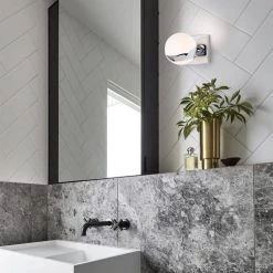 Sani 5 in. 1-Light Indoor Chrome Wall Sconce with Light Kit by Warehouse of Tiffany -Warehouse of Tiffany Shop chrome warehouse of tiffany wall sconces 3008 1wb 31 1000