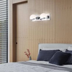 Tomy 14 in. 2-Light Indoor Chrome Wall Sconce with Light Kit by Warehouse of Tiffany -Warehouse of Tiffany Shop chrome warehouse of tiffany wall sconces 3008 2wb 31 1000