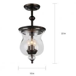 Madigan 12 in. 3-Light Indoor Clear Pendant Chandelier Lamp with Light Kit by Warehouse of Tiffany -Warehouse of Tiffany Shop clear warehouse of tiffany chandeliers rl8114 c3 1000