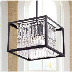 Ketalin 16 in. 4-Light Indoor Clear Pendant Lamp Chandelier with Light Kit by Warehouse of Tiffany -Warehouse of Tiffany Shop clear warehouse of tiffany chandeliers rl8194bl c3 1000