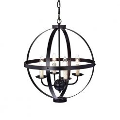 Kandace 19 in. 4-Light Indoor Coffee Bean Pendant Lamp with Light Kit by Warehouse of Tiffany