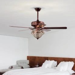 Luella 52 in. 3-Light Indoor Antique Copper Ceiling Fan with Light Kit and Remote by Warehouse of Tiffany -Warehouse of Tiffany Shop copper warehouse of tiffany ceiling fans with lights ay08y08ac c3 1000