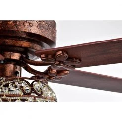 Luella 52 in. 3-Light Indoor Antique Copper Ceiling Fan with Light Kit and Remote by Warehouse of Tiffany -Warehouse of Tiffany Shop copper warehouse of tiffany ceiling fans with lights ay08y08ac fa 1000