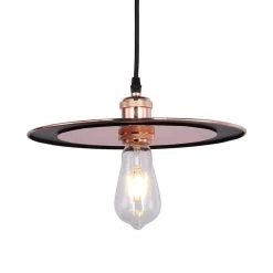 Kursh 12 in. 1-Light Indoor Copper Finish Pendant Lamp with Light Kit by Warehouse of Tiffany
