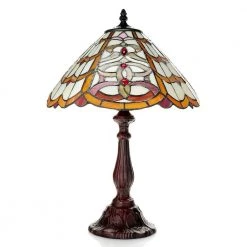 Dorothy 12 in. 1-Light Indoor Copper and Ivory Table Lamp with Light Kit by Warehouse of Tiffany -Warehouse of Tiffany Shop copper warehouse of tiffany table lamps 703 mb06 ivory 4f 1000