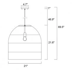 Blanc 69.5 in. 1-Light Indoor Cream Finish Pendant Light with Light Kit by Warehouse of Tiffany -Warehouse of Tiffany Shop cream warehouse of tiffany chandeliers imp731a 1 4f 1000