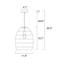 Donn 65.5 in. 1-Light Cream Pendant Indoor Light with Light Kit by Warehouse of Tiffany -Warehouse of Tiffany Shop cream warehouse of tiffany chandeliers imp731b 1 4f 1000