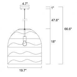 Luka 66.6 in. 1-Light Indoor Cream Finish Pendant Light with Light Kit by Warehouse of Tiffany -Warehouse of Tiffany Shop cream warehouse of tiffany chandeliers imp733a 1 4f 1000